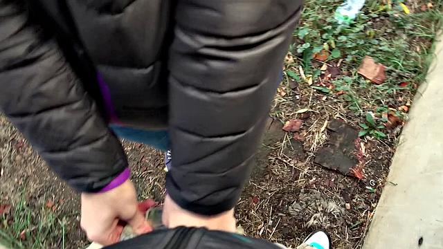 Watch this sexy brown-haired babe get pounded from behind while getting a massage