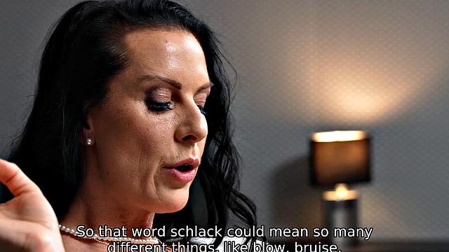 A tattooed brunette babe get her trimmed pussy pounded while she gets a blowjob from her boyfriend in TUTOR4K!