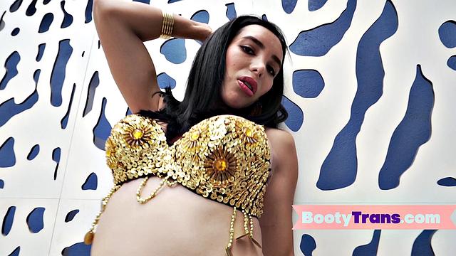 Watch this tattooed Latina tease and ride her man's hard cock after giving him a tantalizing deepthroat