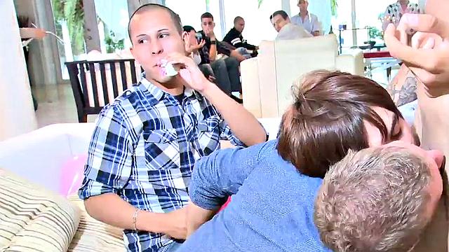 Real amateur party with strippers