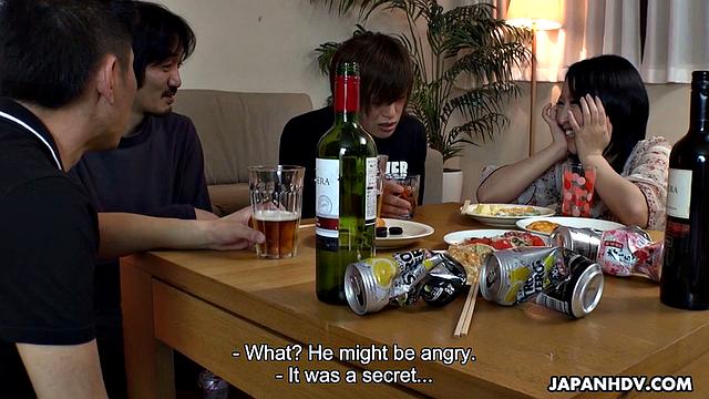 Yuna Hoshizaki fucked next to husband