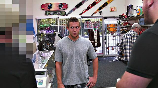 Pawnshop stud gets in office 3some for money