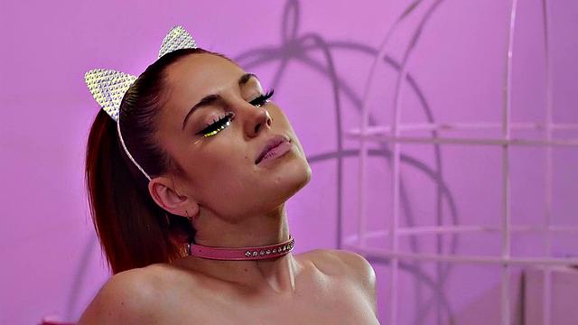 Hot lesbians in stockings and high heels indulge in pussy licking and tongue play