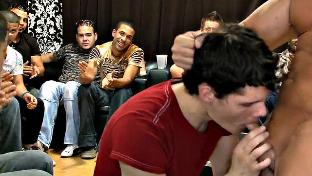 Amateur stripper party with a cock twist