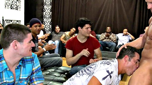 Amateur stripper party with a cock twist