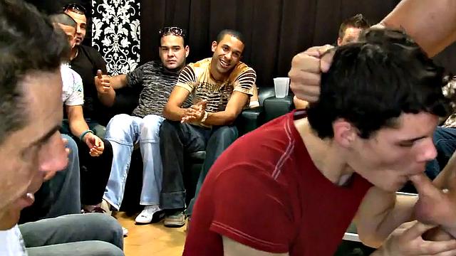 Amateur stripper party with a cock twist