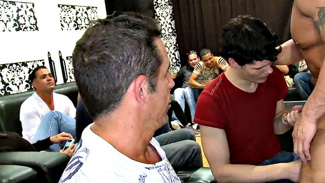 Amateur stripper party with a cock twist