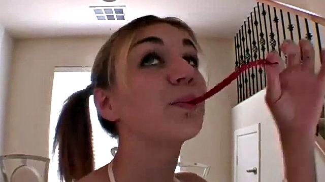 Naughty teen shows panties