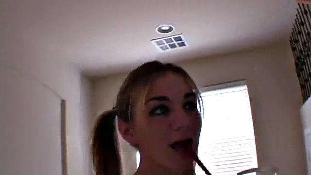 Naughty teen shows panties