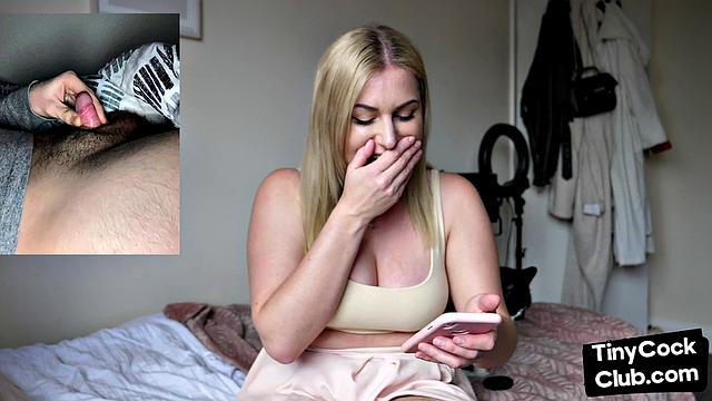 Британская грудастая унижает мелкочленов в сольной порке