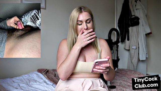 SPH solo busty babe talks about small dick men