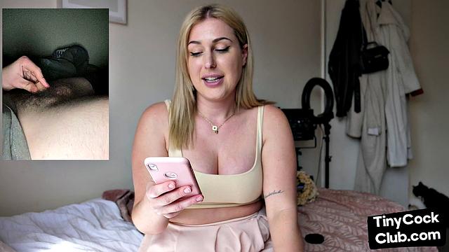 SPH solo busty babe talks about small dick men