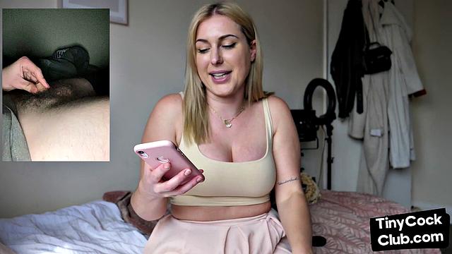 SPH solo busty babe talks about small dick men