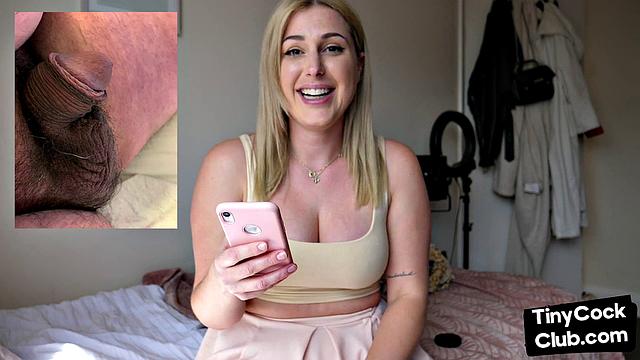 SPH solo busty babe talks about small dick men