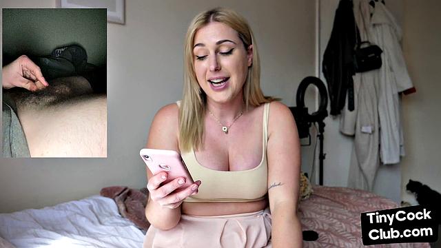 SPH solo busty babe talks about small dick men