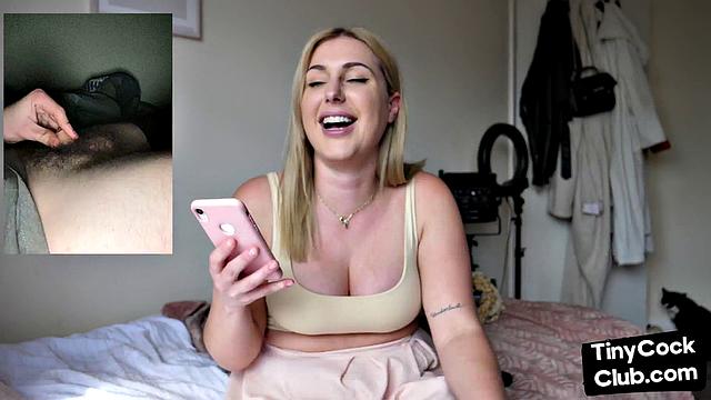 SPH solo busty babe talks about small dick men