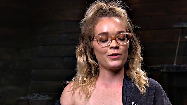 BDSM sub suffers in orgasm limit by her master