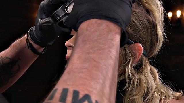 BDSM sub suffers in orgasm limit by her master