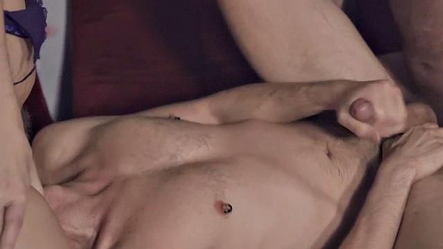 Facesitting Bi MILF in bus 3some by lucky hunks