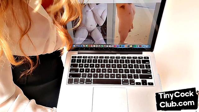 Classy babe reacts to small dicks pic