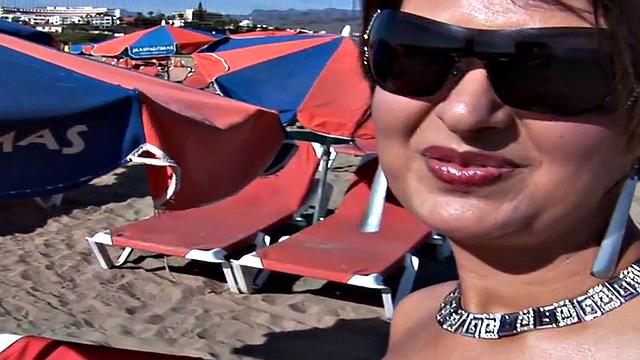 Tattooed public MILF banged outdoors in POV by big dick