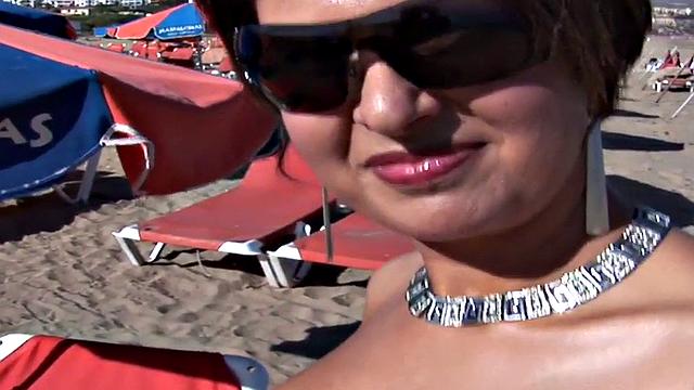 Tattooed public MILF banged outdoors in POV by big dick