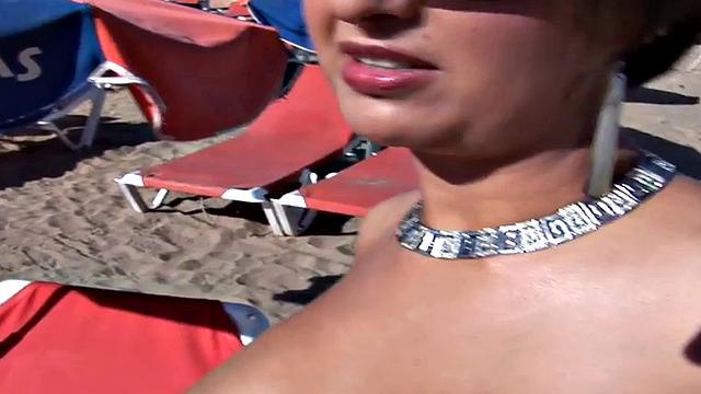 Tattooed public MILF banged outdoors in POV by big dick