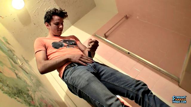 Fit Boy Enjoys Stroking It - Dean Inja