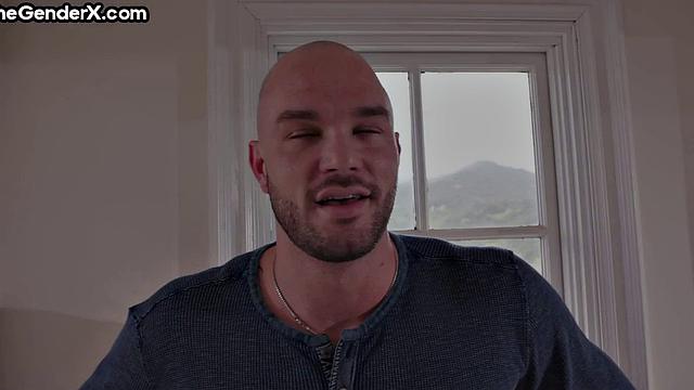 Small-titted Trans anal smashed by BF cock