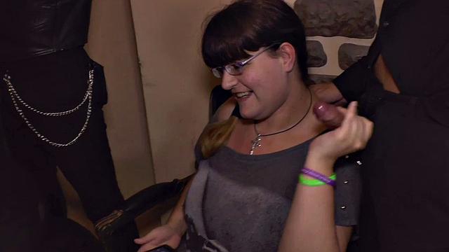 Public BDSM 3some fucked slut fisted in front of voyeurs