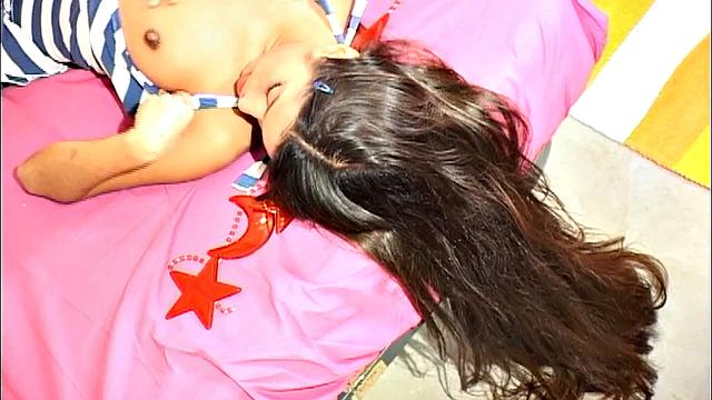 Little Lupe with Small Tits Masturbates Closeup