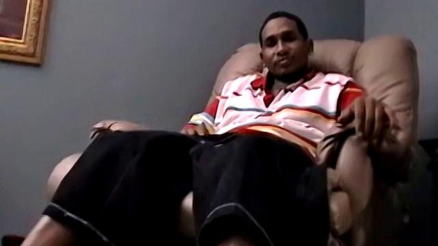 Dre strokes his thick cock and teases hard in raw solo action