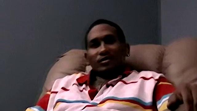 Dre strokes his thick cock and teases hard in raw solo action