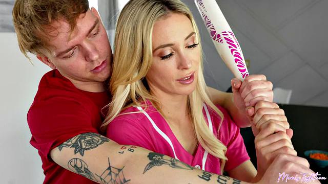 Mom Gets Her Softball Practice