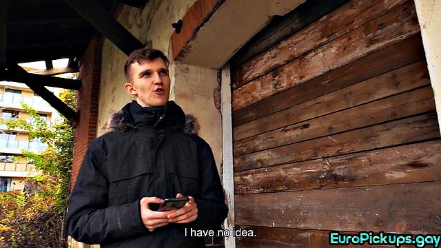 Pulled handsome twink sucking hairy cock