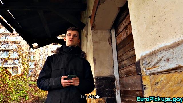 Pulled handsome twink sucking hairy cock