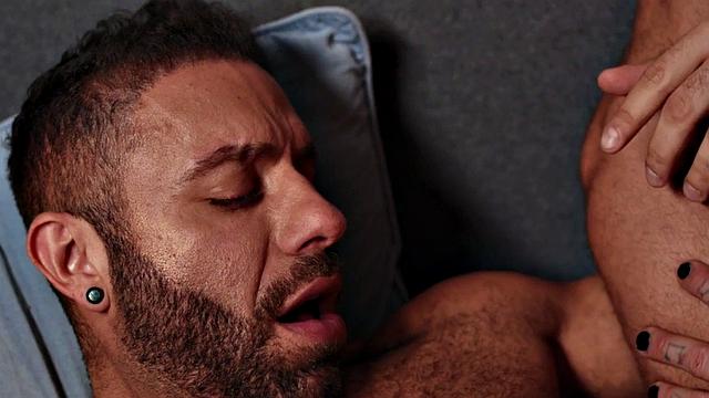 Eager sucking inked dick before bareback fucking