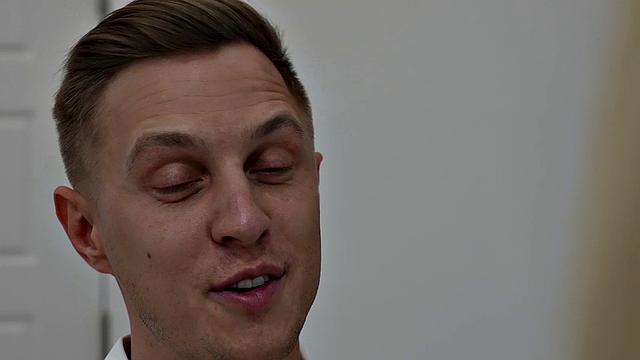 Blonde escort Emma Hix giving a hot rimjob to her client