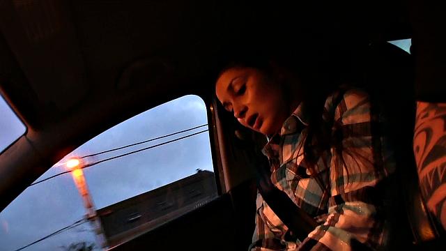 Brunette with big tits gets paid to suck and fuck for cash