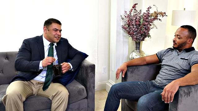 Mesmerized Black guy fucks white bottom after rimmed