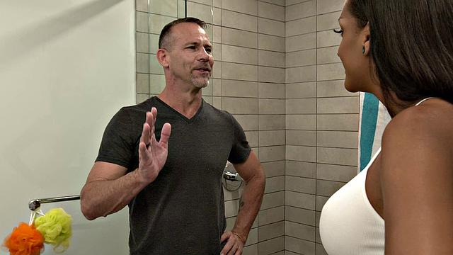 Zoey Sinn doesn't have cookies to pay her neighbor, but at least she has her wet pussy to give him!