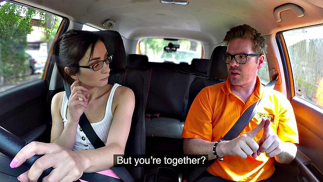 Nympho minx in shorts begs for doggystyle and a hard ride