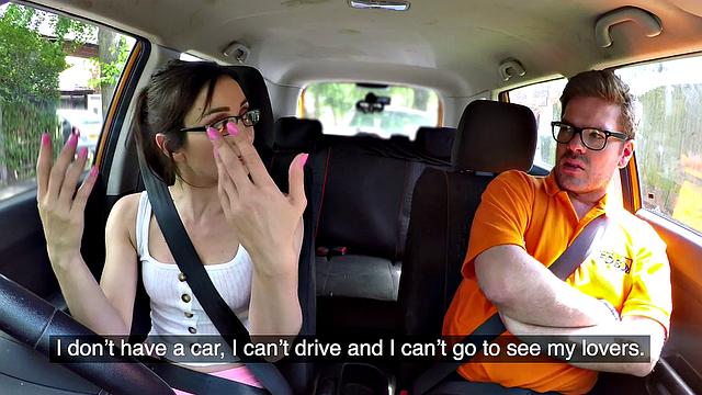 Nympho minx in shorts begs for doggystyle and a hard ride