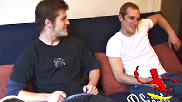 Torque is back with new skater pal Alex West. Torque introduces Alex to the world of porn and soon both boys are naked, beating their meat.