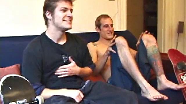 Torque is back with new skater pal Alex West. Torque introduces Alex to the world of porn and soon both boys are naked, beating their meat.