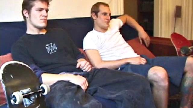 Torque is back with new skater pal Alex West. Torque introduces Alex to the world of porn and soon both boys are naked, beating their meat.