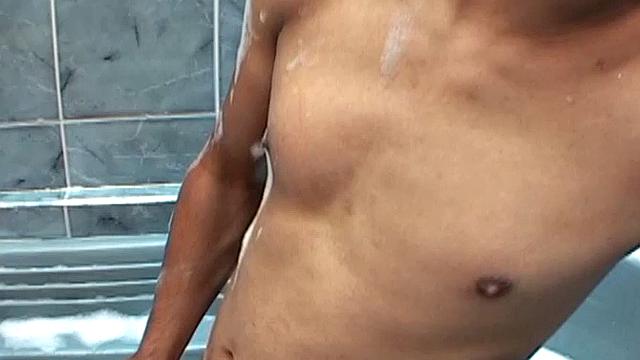 Marcos has George where he wants him, naked in a bubble bath. Or is it the other way around? In any case, George is no stranger to big raw cock up his skinny little ass and this horny Latino is about to go a round with big boy Marcos.