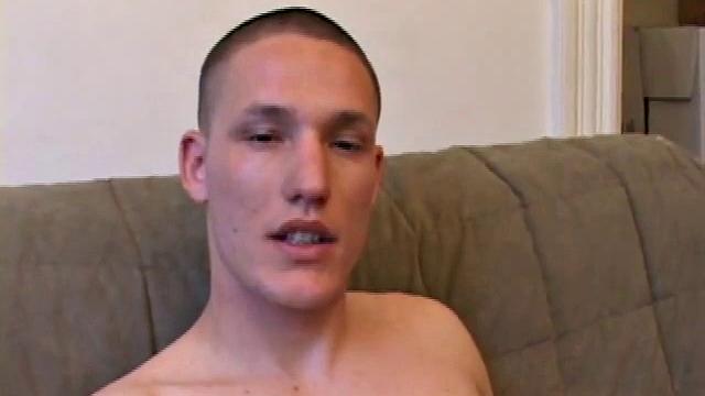 Jay unzips, pulls out a raging boner and strokes to a porn video. After stripping off his shirt, Jay works his cock as he talks to the camera. In no time he explodes a killer cum shot on his face.