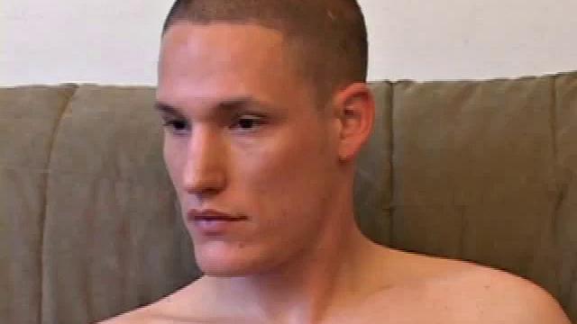 Jay unzips, pulls out a raging boner and strokes to a porn video. After stripping off his shirt, Jay works his cock as he talks to the camera. In no time he explodes a killer cum shot on his face.