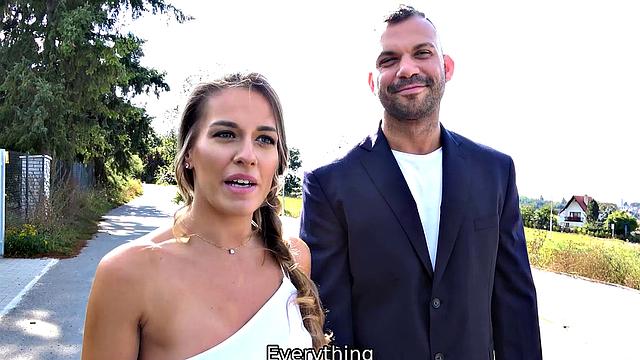 HUNT4K. Wife agrees to have sex if husband watches her impaled on cock